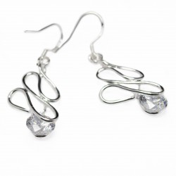 Boucles d'oreilles pendantes argent femme 