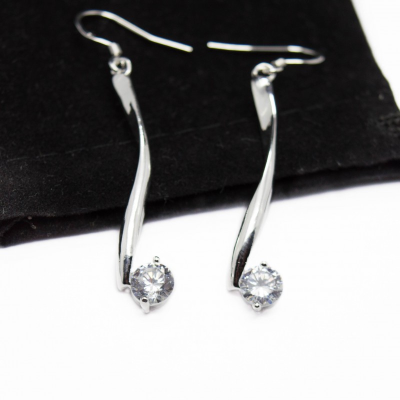 Boucles D'Oreilles Crochet Argent 925 et Onyx véritable