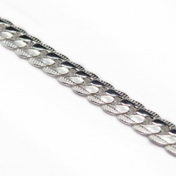 Men’s or women’s thin silver twisted rope chain necklace