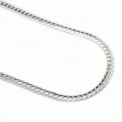 Men’s or women’s thin silver twisted rope chain necklace