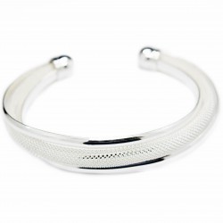 Three bands silver cuff bracelet