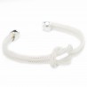 Women’s trendy silver knotted cuff bracelet