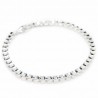 Silver square link chain bracelet