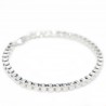 Silver square link chain bracelet