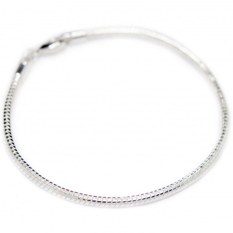 Men’s or women’s silver thin snake chain bracelet