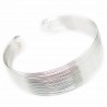 Silver multi wire cuff bracelet 