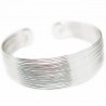 Silver multi wire cuff bracelet 