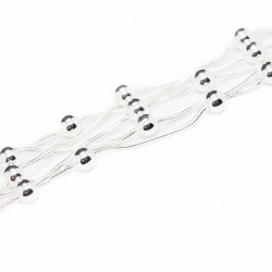 Women’s silver chain bracelet with silver beads