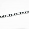 Men’s silver classic Figaro chain link bracelet