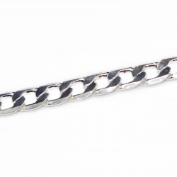 Men’s silver curb chain bracelet, simple, elegant and affordable