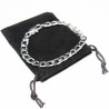Men’s silver curb chain bracelet, simple, elegant and affordable