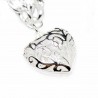 Bracelet argent pour femme avec un pendentif représentant gros cœur