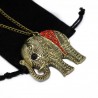 Women’s long necklace with elephant pendant