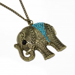 Women’s long necklace with elephant pendant
