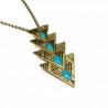 Women’s long necklace with 4 triangles pendant