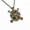 Women’s long necklace with turtle pendant