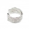 Women’s adjustable silver weaved ring