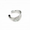 Women’s adjustable silver multi wire ring