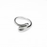 Women’s adjustable silver droplet open ring