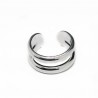Women’s adjustable silver double ring, affordable