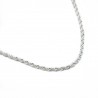Men’s or women’s thin silver twisted chain necklace