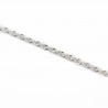 Men’s or women’s thin silver twisted chain necklace