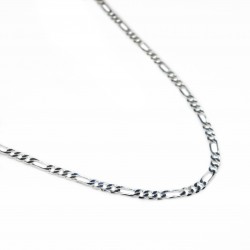 Men’s silver figaro chain necklace