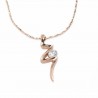 Women’s pink gold chain with pendant 