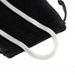 Men’s or women’s silver round chain necklace