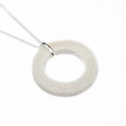 Women’s silver circle necklace